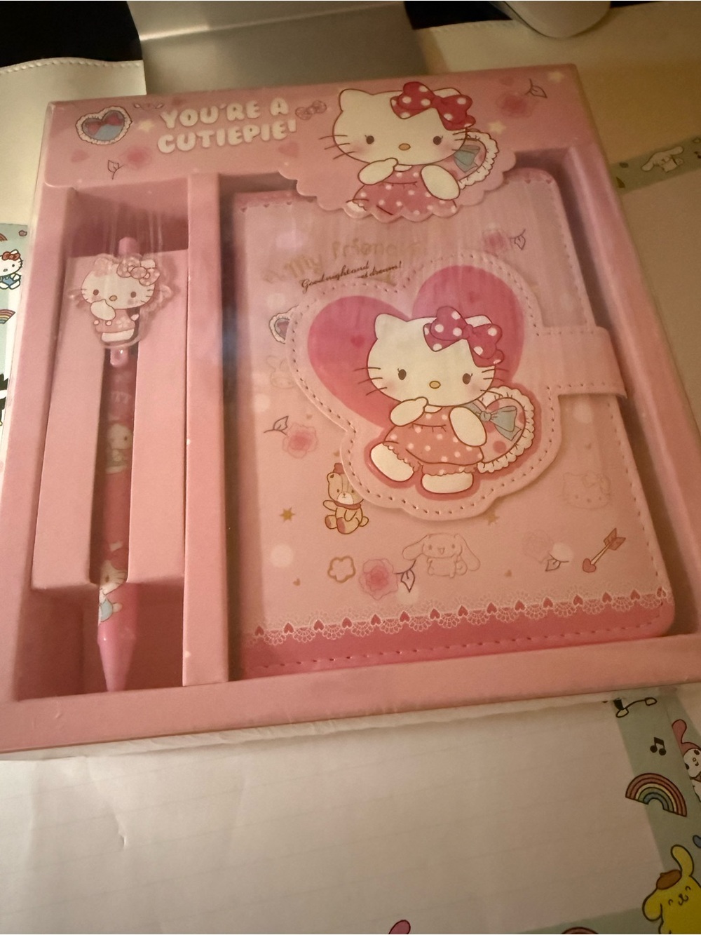 Hello Kitty Pink Notebook and Pen Set